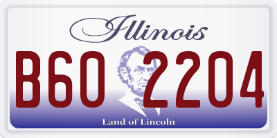 IL license plate B602204