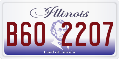 IL license plate B602207