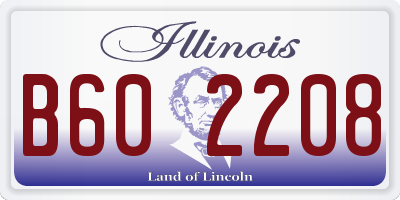 IL license plate B602208