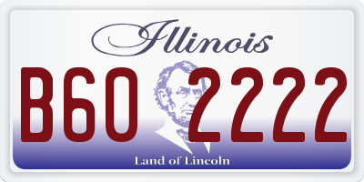 IL license plate B602222