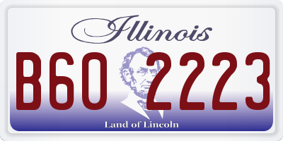 IL license plate B602223