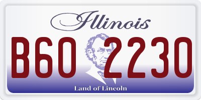 IL license plate B602230