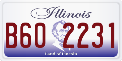 IL license plate B602231