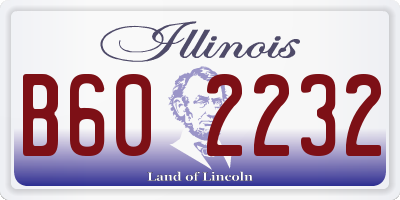 IL license plate B602232