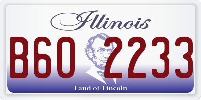 IL license plate B602233