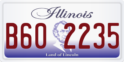 IL license plate B602235