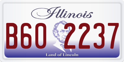IL license plate B602237
