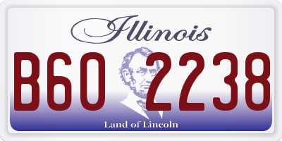 IL license plate B602238