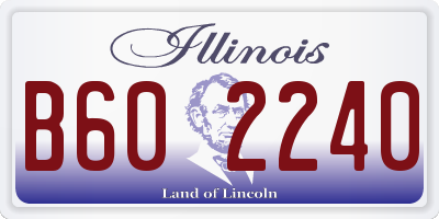 IL license plate B602240