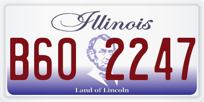 IL license plate B602247