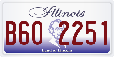 IL license plate B602251