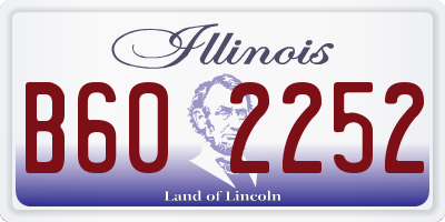 IL license plate B602252