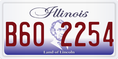IL license plate B602254