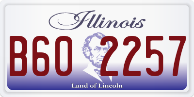 IL license plate B602257