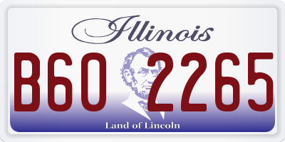 IL license plate B602265