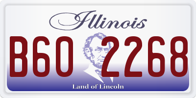 IL license plate B602268