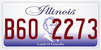 IL license plate B602273