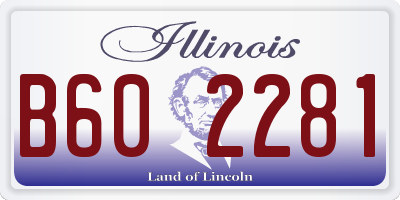 IL license plate B602281