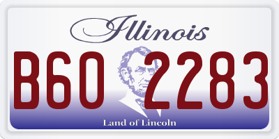 IL license plate B602283