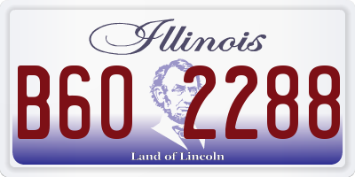 IL license plate B602288