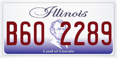 IL license plate B602289
