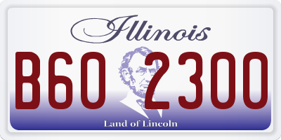 IL license plate B602300