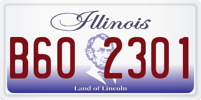 IL license plate B602301