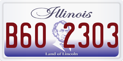 IL license plate B602303