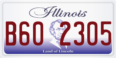 IL license plate B602305