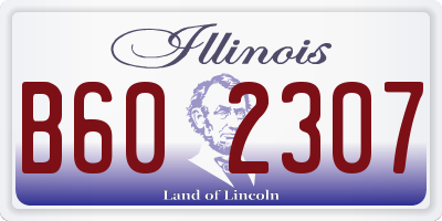 IL license plate B602307