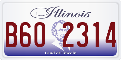 IL license plate B602314