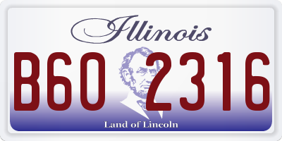 IL license plate B602316
