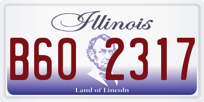 IL license plate B602317
