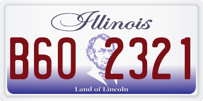 IL license plate B602321