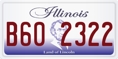 IL license plate B602322