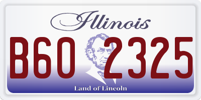 IL license plate B602325