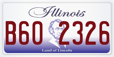 IL license plate B602326