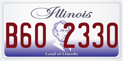 IL license plate B602330