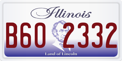 IL license plate B602332