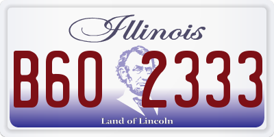 IL license plate B602333