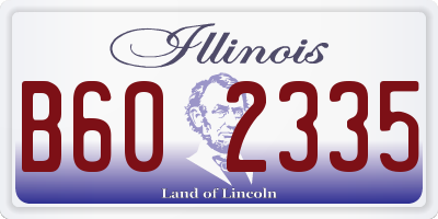 IL license plate B602335