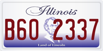 IL license plate B602337