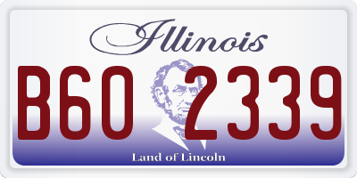 IL license plate B602339
