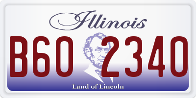 IL license plate B602340