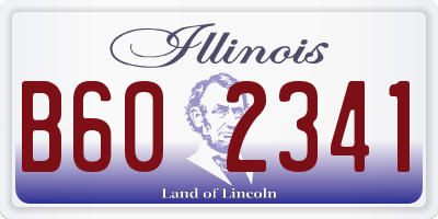 IL license plate B602341