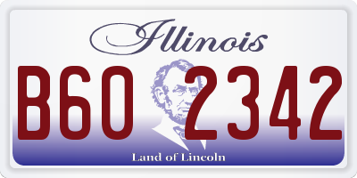 IL license plate B602342