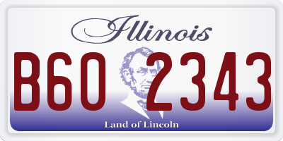 IL license plate B602343