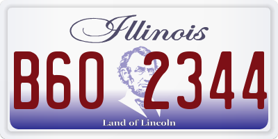 IL license plate B602344
