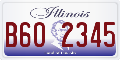 IL license plate B602345