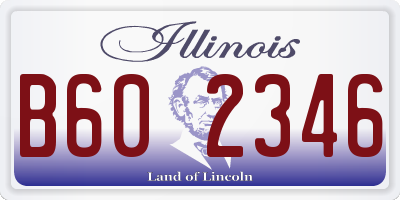 IL license plate B602346